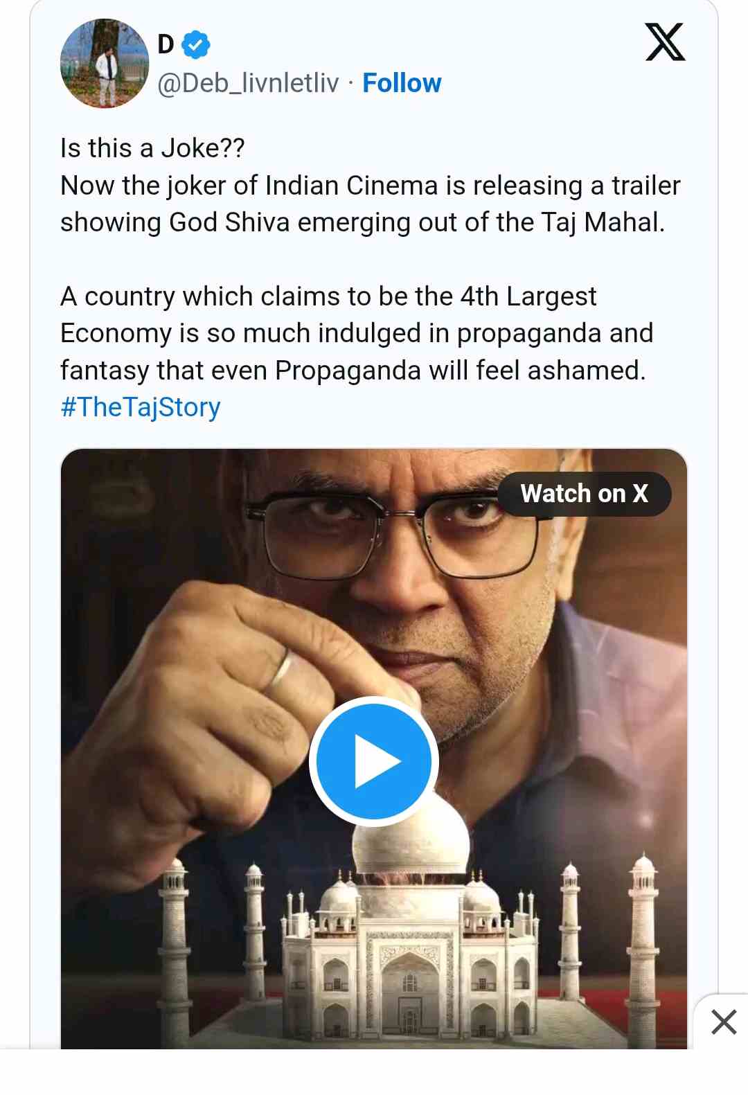 The Taj Story Poster Controversy
